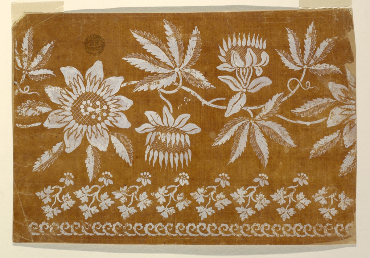 Design for an Embroidered or Woven Horizontal Border of the "Fabrique de St. Ruf" — Fabrique de Saint Ruf, Lyon, France