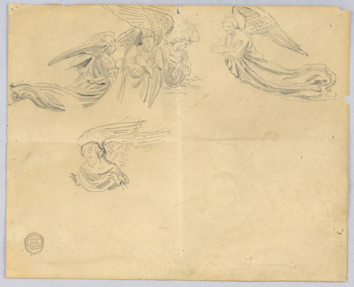Sketch of Angels — Francis Augustus Lathrop, American, 1849–1909
