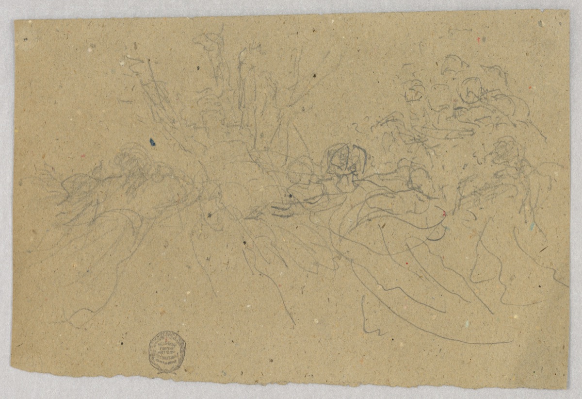Sketch of Figural Group for Ascension — Francis Augustus Lathrop, American, 1849–1909