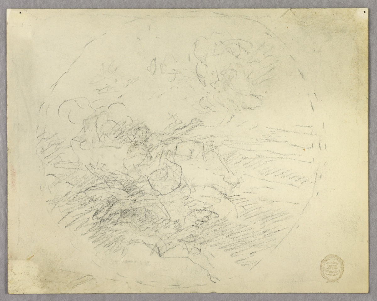 Sketch of Figures in a Circle — Francis Augustus Lathrop, American, 1849–1909
