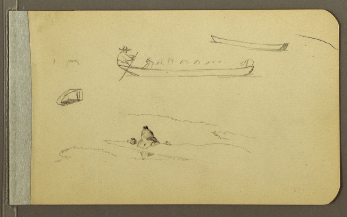 Sketches of Canoes and Figures, Mexico — Frederic Edwin Church, American, 1826–1900