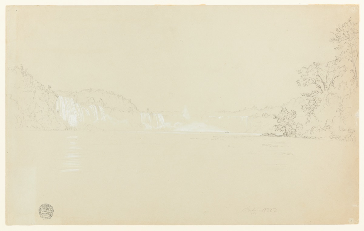 Distant View of Niagara Falls, Niagara River, Canada — Frederic Edwin Church, American, 1826–1900