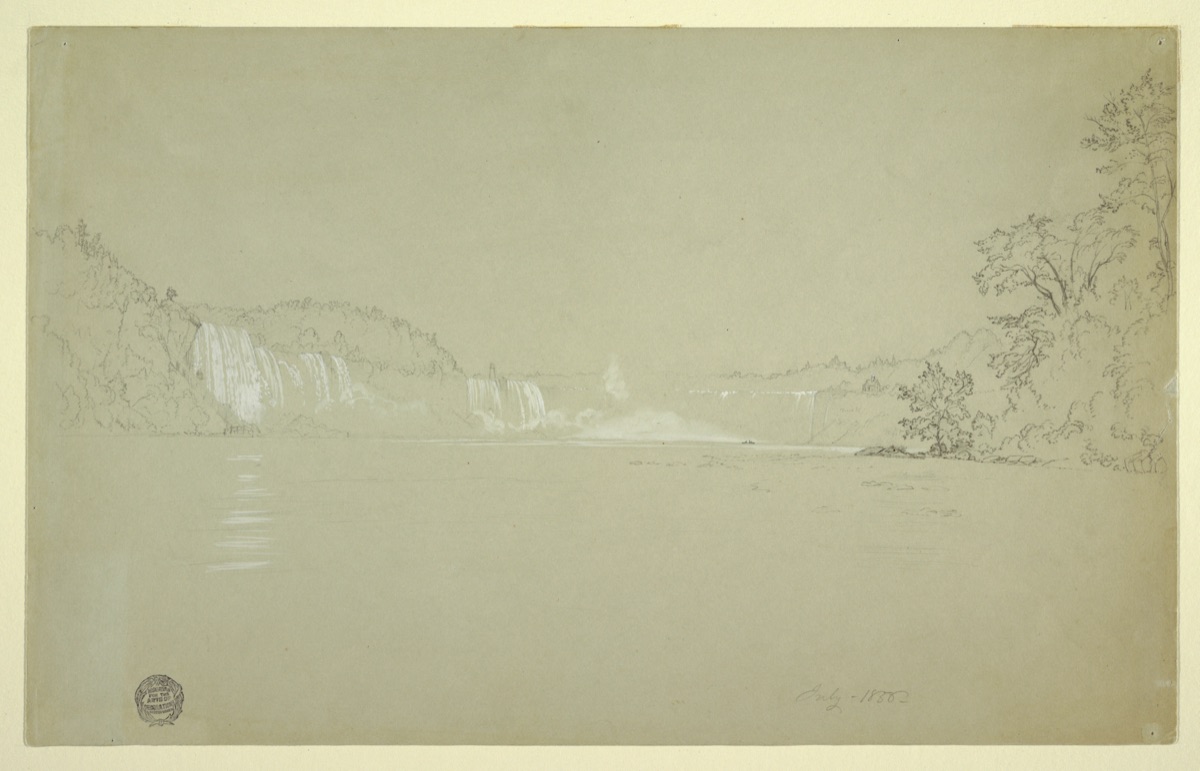 Distant View of Niagara Falls, Niagara River, Canada — Frederic Edwin Church, American, 1826–1900