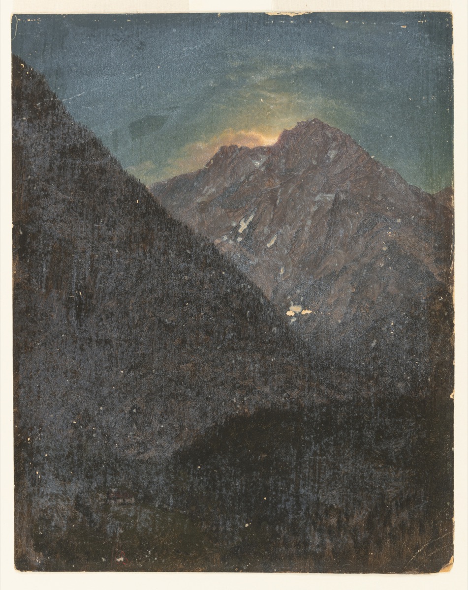 Moonrise over the Alps, Bavaria — Frederic Edwin Church, American, 1826–1900