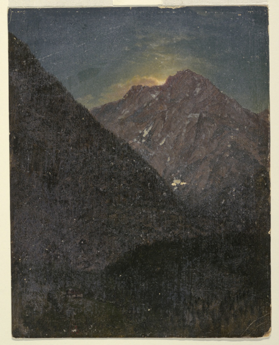Moonrise over the Alps, Bavaria — Frederic Edwin Church, American, 1826–1900