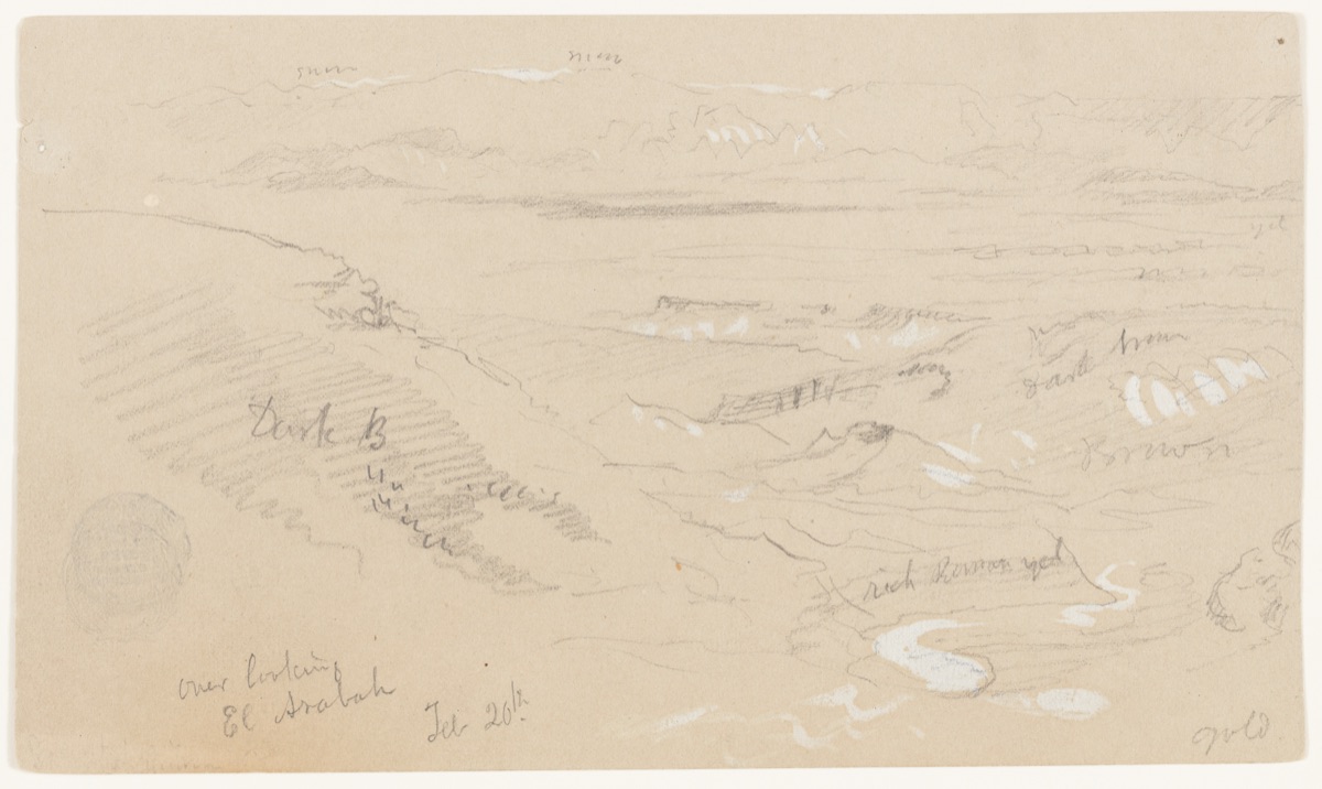 Overlooking El Arabah, Part One — Frederic Edwin Church, American, 1826–1900