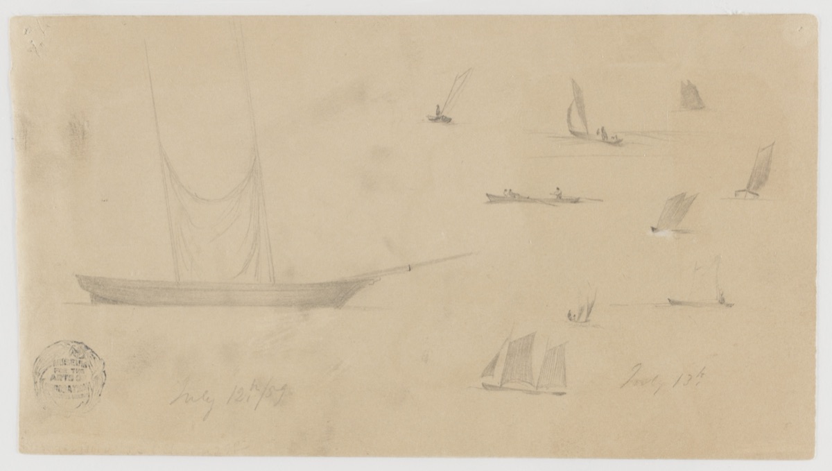 Sailboats near Newfoundland and Labrador, Canada — Frederic Edwin Church, American, 1826–1900