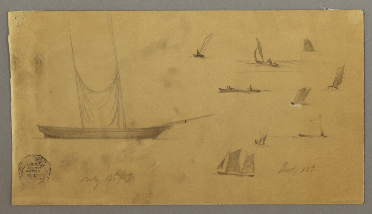 Sailboats near Newfoundland and Labrador, Canada — Frederic Edwin Church, American, 1826–1900