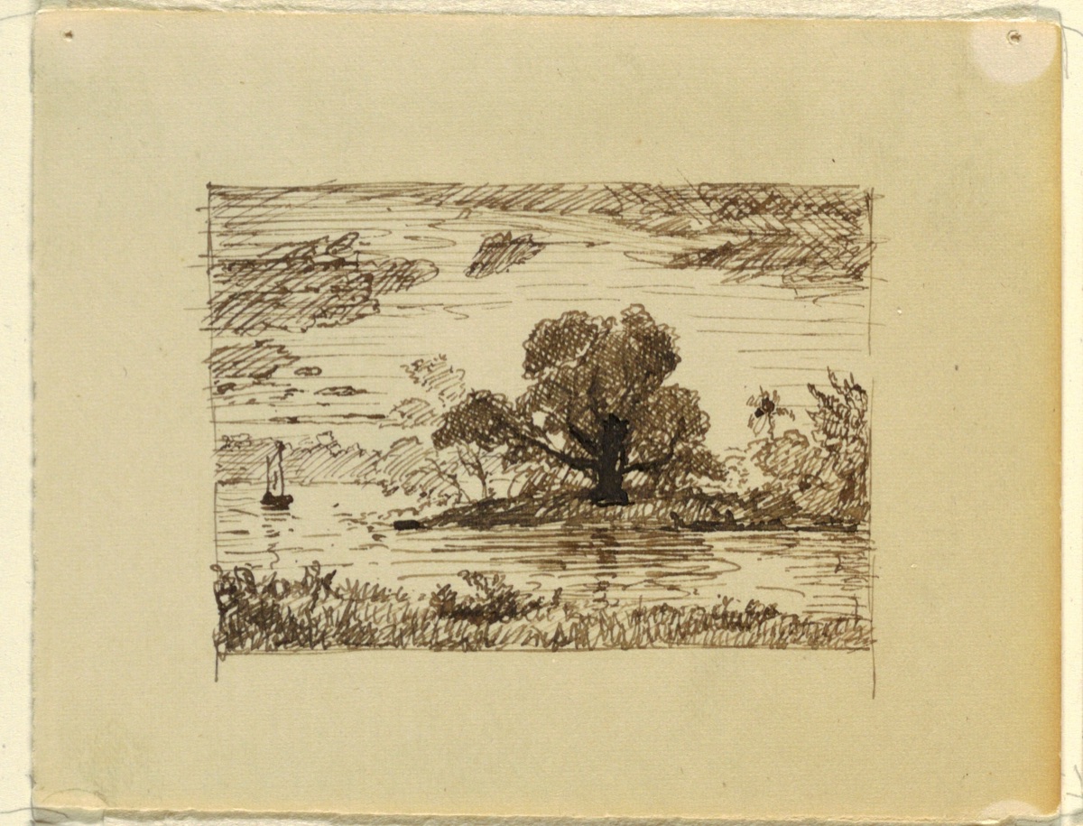 Imaginary River Landscape with a Boat — Frederic Edwin Church, American, 1826–1900
