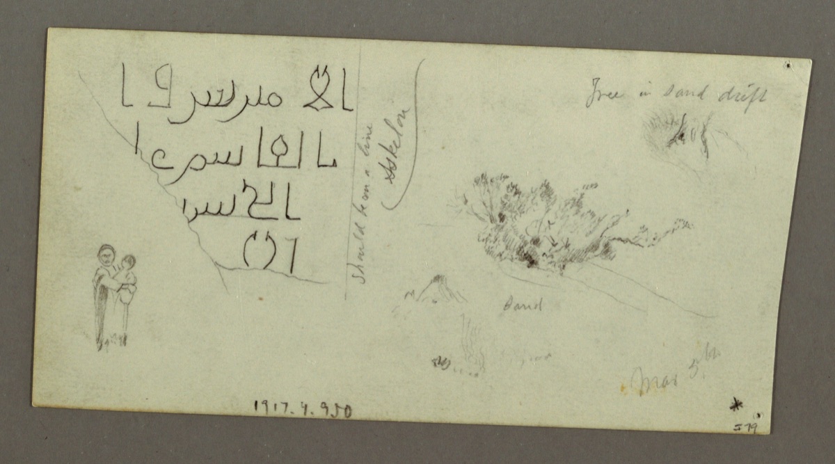 Figure and Camel Sketches from Gaza, Palestine — Frederic Edwin Church, American, 1826–1900