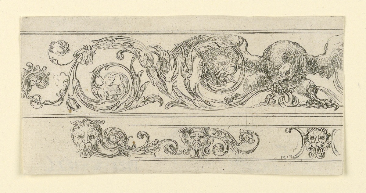 Plate from Frises, Feuillages et Grotesques (Friezes, Foliage and Grotesques) — Stefano della Bella, Italian, 1610–1664; Jacques Van Merle, Flemish, 1616 - 1682