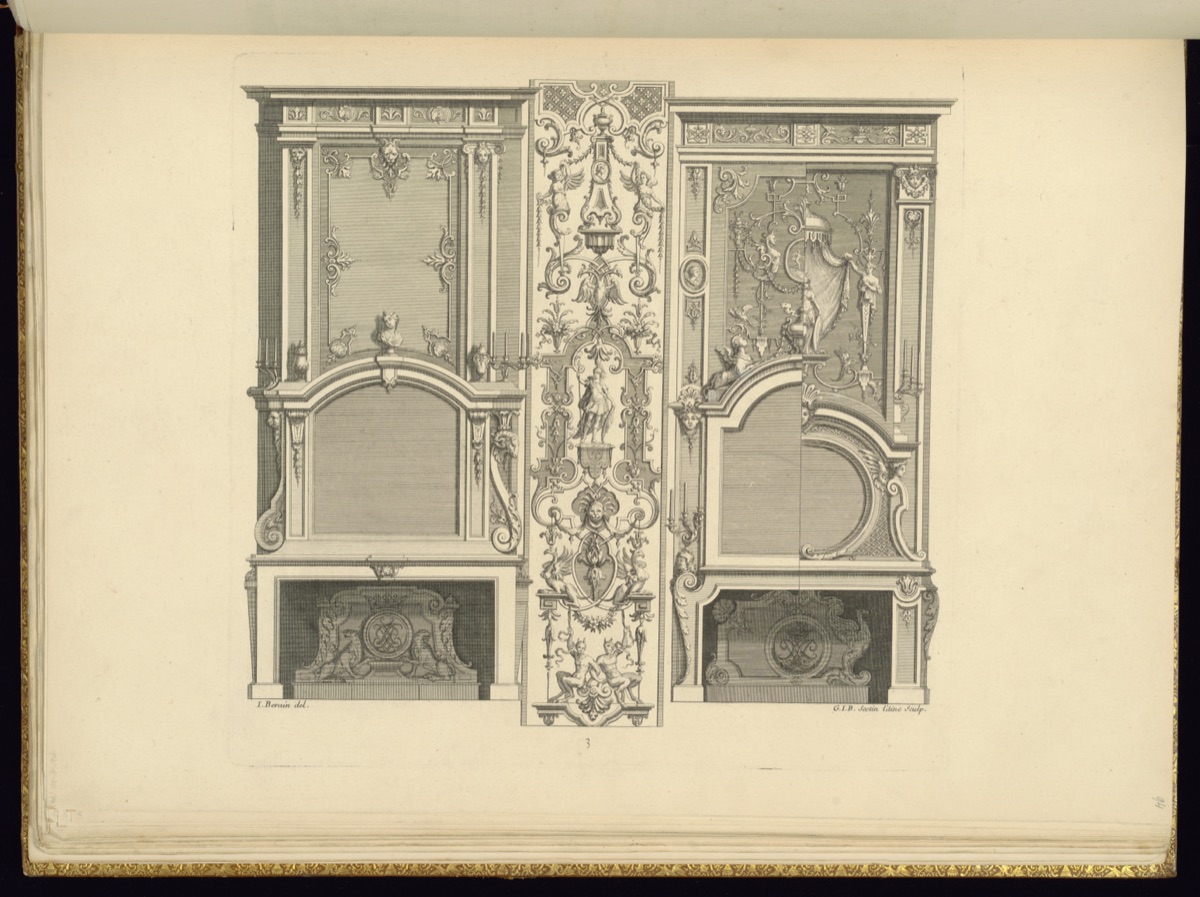 Chimneypiece Designs — Jean Berain, the elder, French, 1640-1711; Gérard Jean-Baptiste Scotin, French, 1671–1716; Jacques Thuret, French, 1669–1738