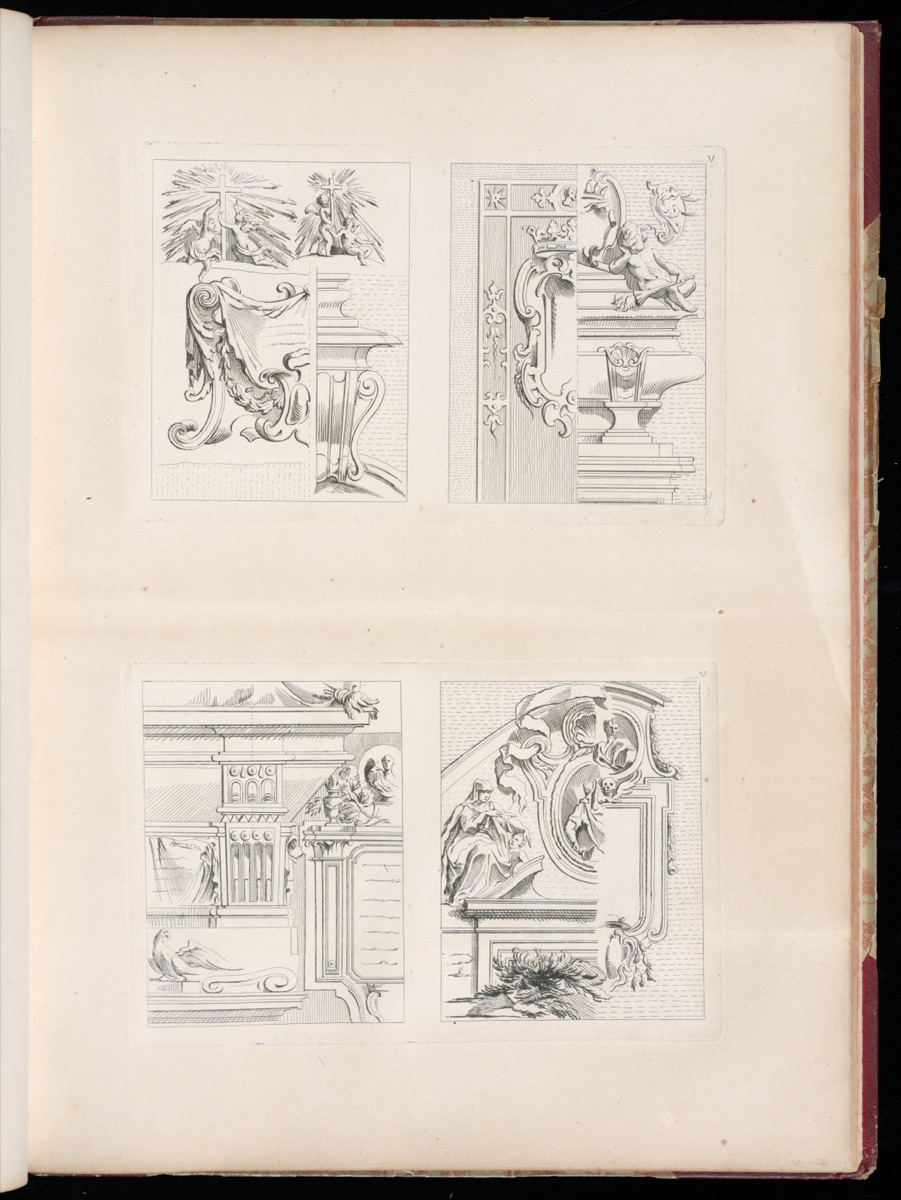 Designs After Architecture Fragments — Gilles-Marie Oppenord, French, 1672–1742; Gabriel Huquier, French, 1695–1772; Chez Huquier; Gabriel Huquier, French, 1695–1772