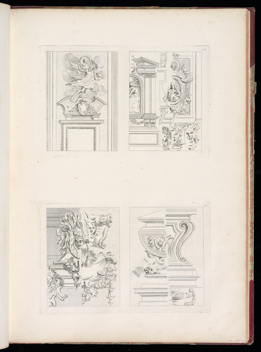 Designs After Architecture Fragments — Gilles-Marie Oppenord, French, 1672–1742; Gabriel Huquier, French, 1695–1772; Chez Huquier; Gabriel Huquier, French, 1695–1772