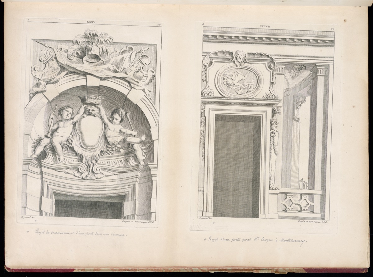 Overdoor Design Set Within a Vault — Gilles-Marie Oppenord, French, 1672–1742; Gabriel Huquier, French, 1695–1772; Chez Huquier; Gabriel Huquier, French, 1695–1772