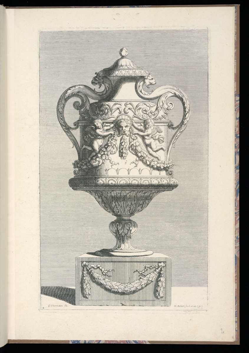 Ornamental Vase Design — Georges Charmeton, French, 1623–1674; Nicolas Robert, French, 1614–1685; Gérard Audran, French, 1640–1703