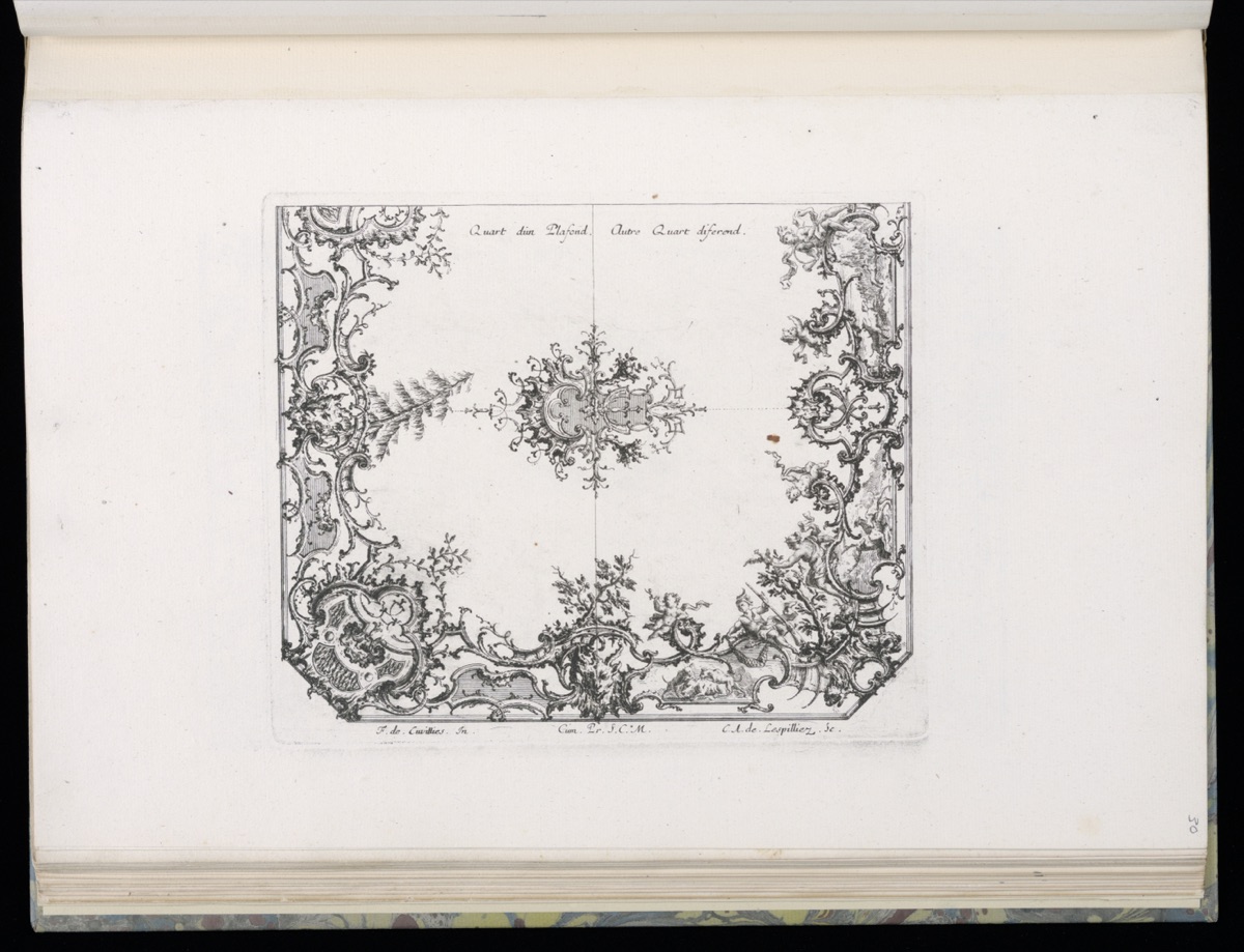 Design for Ceiling Ornament — François de Cuvilliés the Elder, Belgian, 1695 - 1768; Carl Albert von Lespilliez, German, 1723 - 1796; François de Cuvilliés the Elder, Belgian, 1695 - 1768