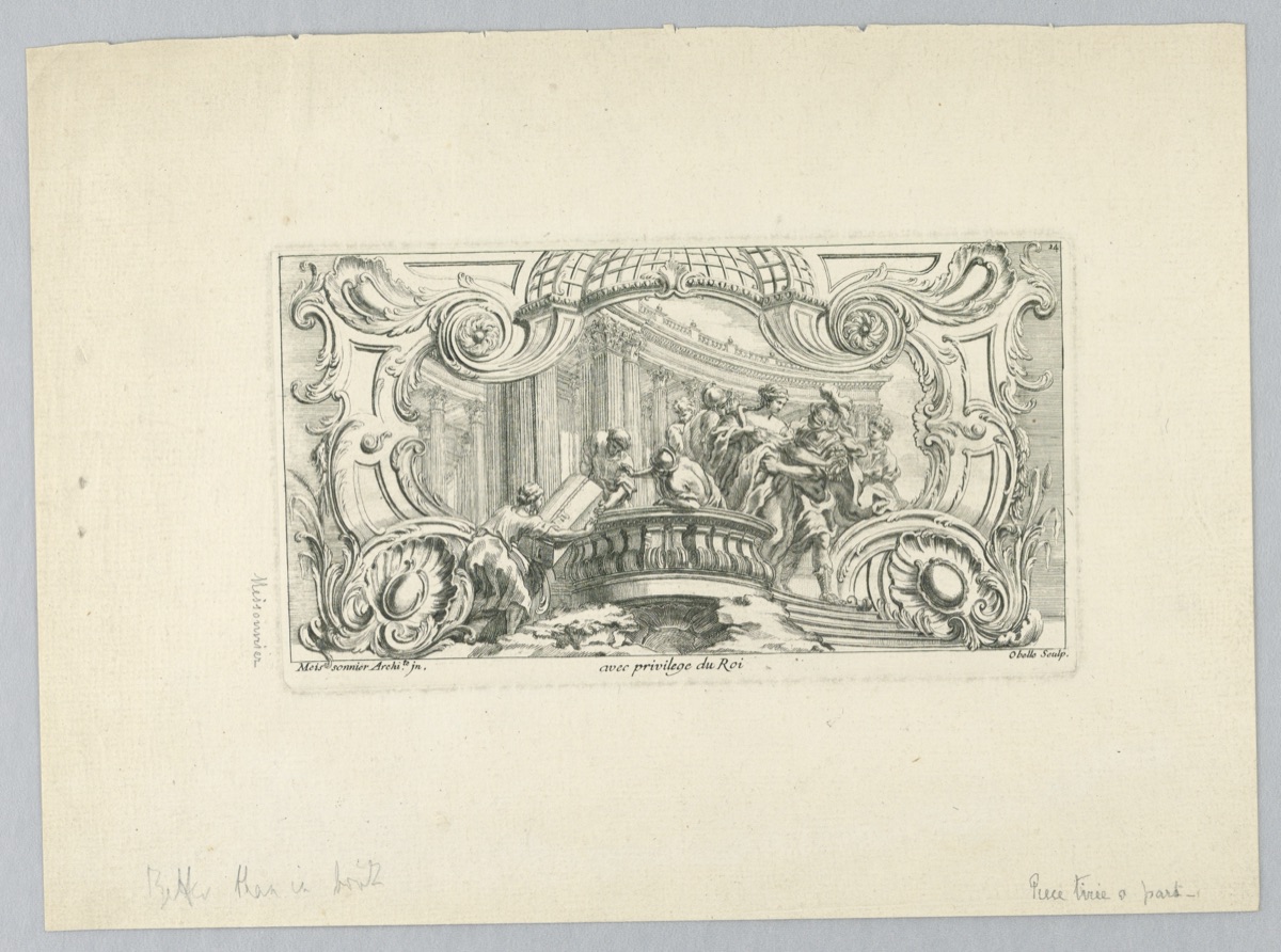 Ornament with Figures — Juste-Aurèle Meissonnier, French, b. Italy, 1695–1750