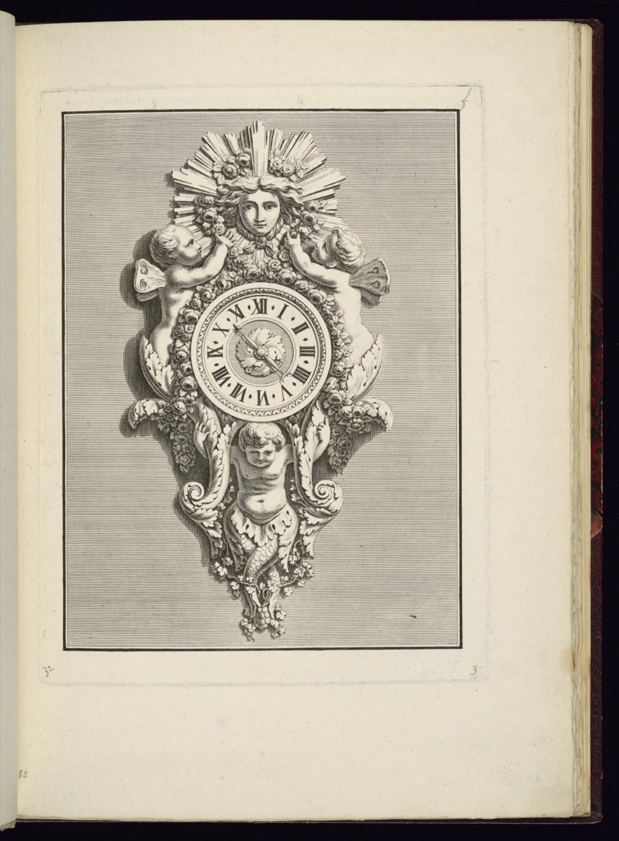 Wall Clock (Cartel) Design — Jean François Forty, active 1775 – 1790; A. Colinet, French, active 18th century; Jacques-François Chéreau, French, 1742–1794