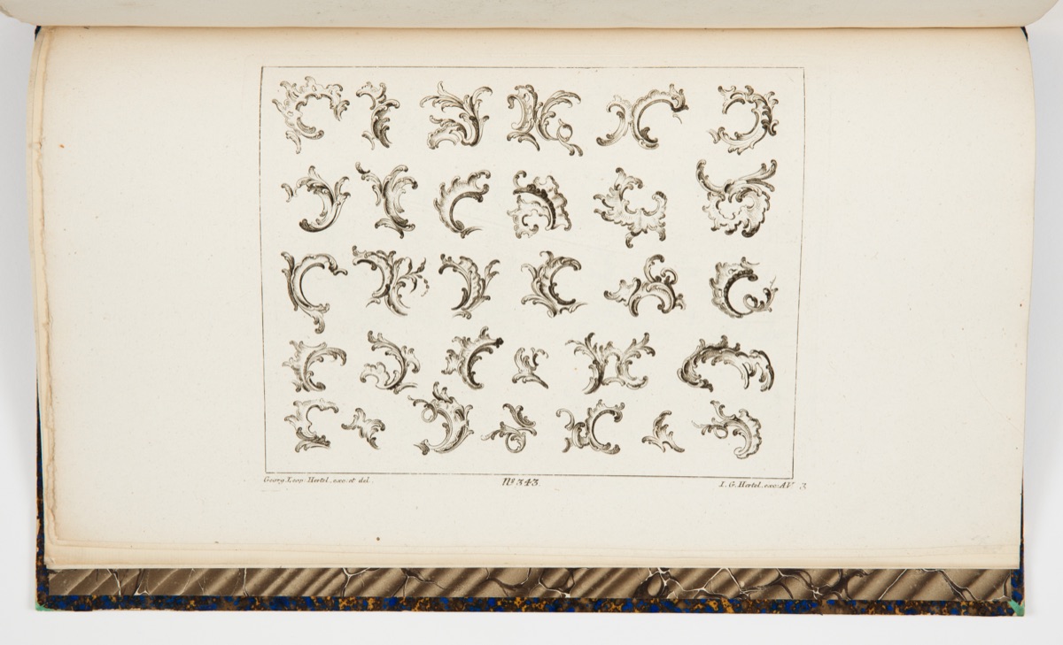 Designs for Rocaille Motifs — Georg Leopold Hertel, German, active ca. 1780; Georg Leopold Hertel, German, active ca. 1780; Johann Georg Hertel, German, 1719–1768