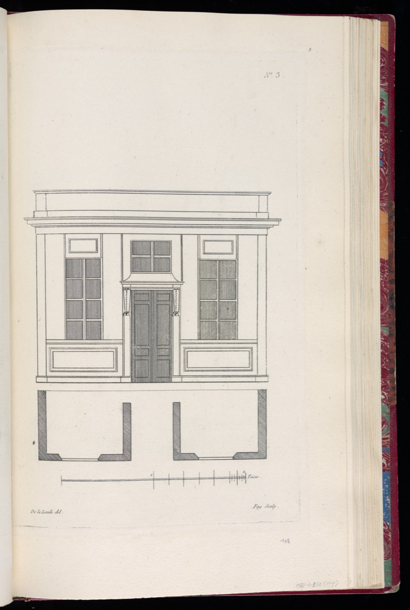 Elevation and Plan of a House Façade — Richard de Lalonde, French, active 1780–96; Jean-Baptiste Fay, French, active 1765 – 1790s; Pierre Jean, French, 1754–1829