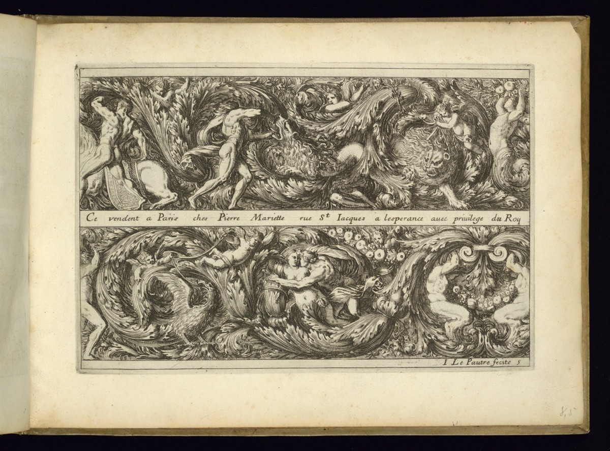 Two Frieze Designs — Jean Le Pautre, French, 1618–1682; Jean Le Pautre, French, 1618–1682; Pierre Mariette II, French, 1634 - 1716