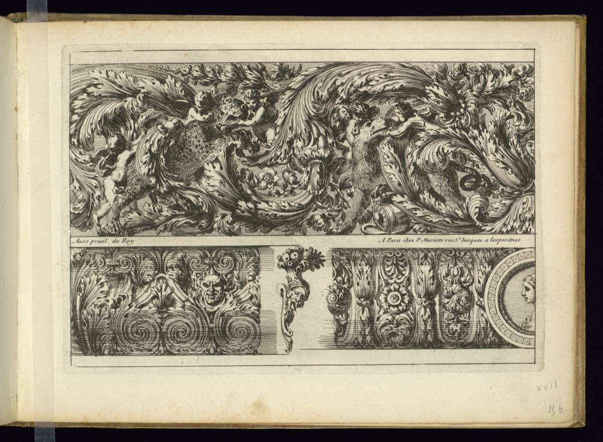 Three Frieze Designs — Jean Le Pautre, French, 1618–1682; Jean Le Pautre, French, 1618–1682; Pierre Mariette II, French, 1634 - 1716