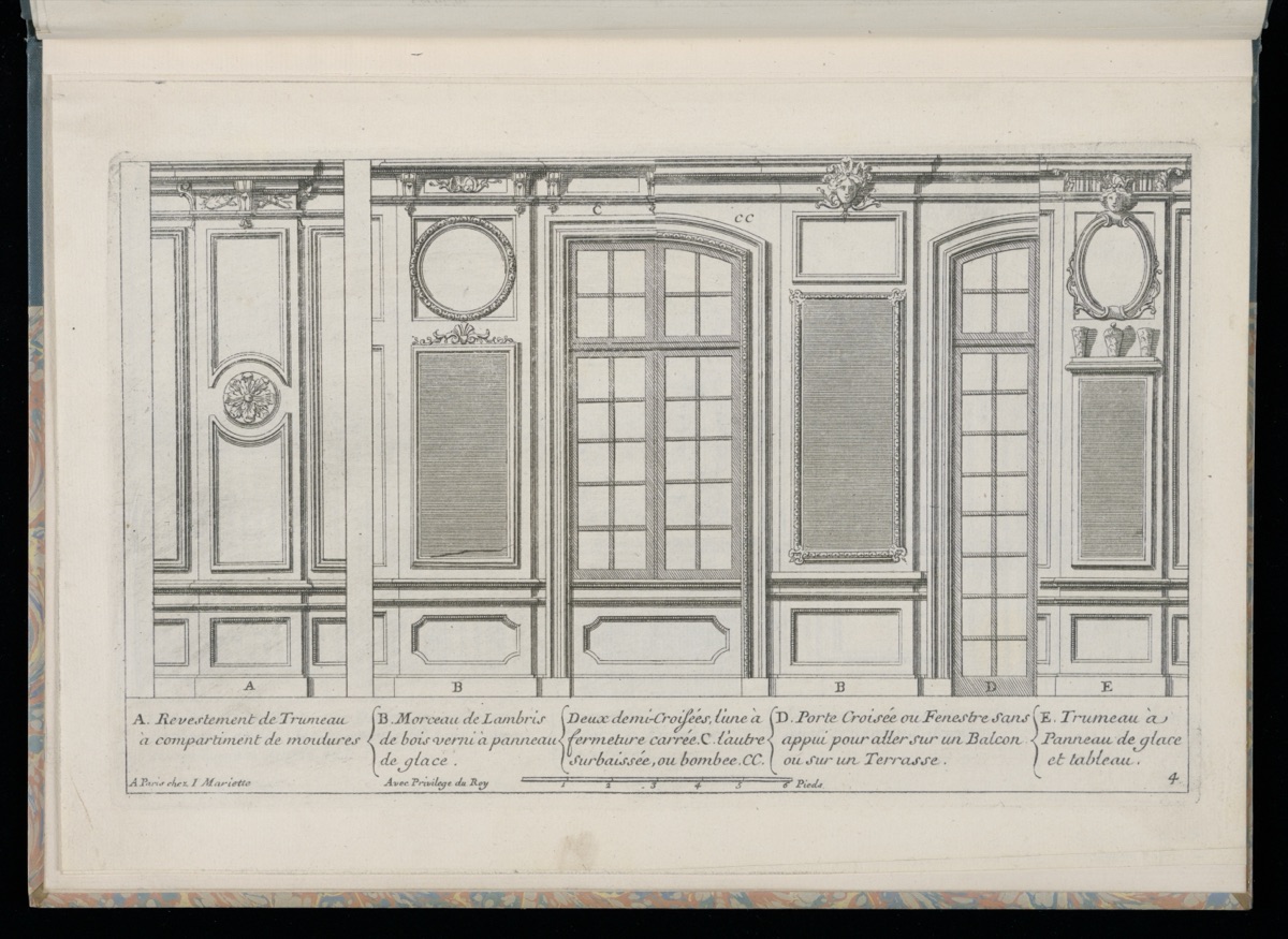 Alternate Designs for an Interior Wall Elevation — Jean-Baptiste Le Roux, French, ca. 1677-1746; Jean Mariette, French, 1660–1742