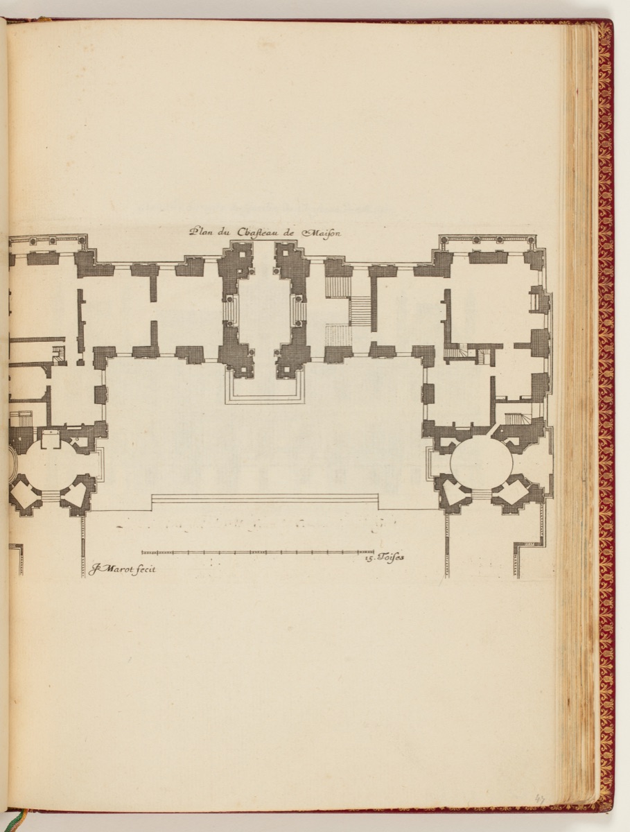 Plan du Chasteau de Maison — Jean Marot, French, 1619 - 1679; Jean Marot, French, 1619 - 1679; François Mansart, French, 1598 – 1666