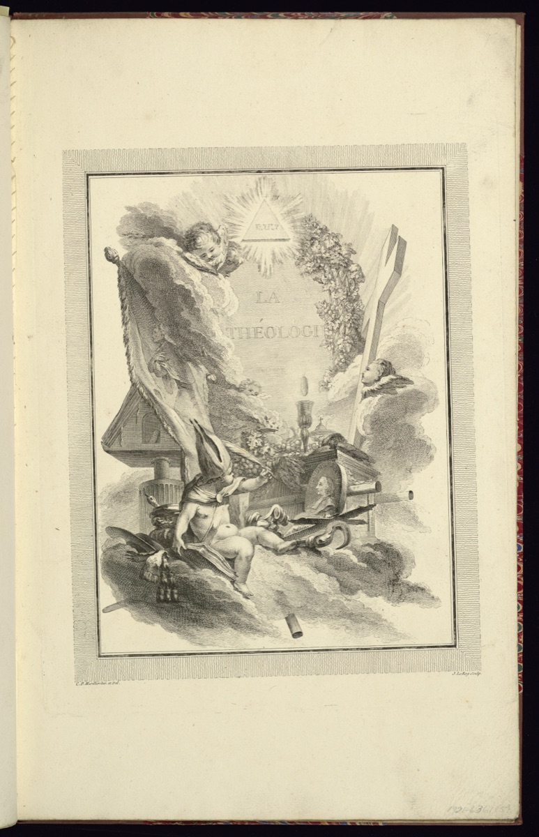 LA THÉOLOGIE — Clément Pierre Marillier, French, 1740 – 1808; Jacques Le Roy, French, 1739–1789?; Louis-Joseph Mondhare, French, 1734–1799