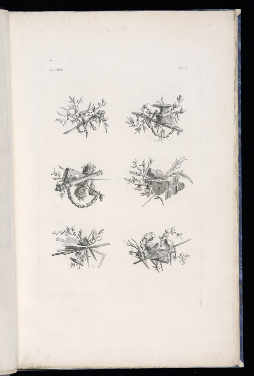Trophy Designs — Pierre Ranson, French, 1736–1786; Pierre-Gabriel Berthault, French, 1737–1831; Le Père et Avaulez, Paris, 1772–1777