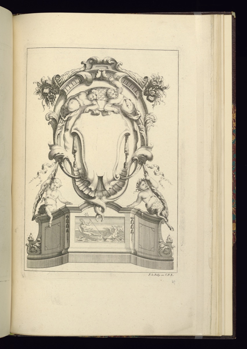 Cartouche Design — Jean-Bernard Turreau, French, 1672 - 1731; François II de Poilly, French, 1666 – 1741