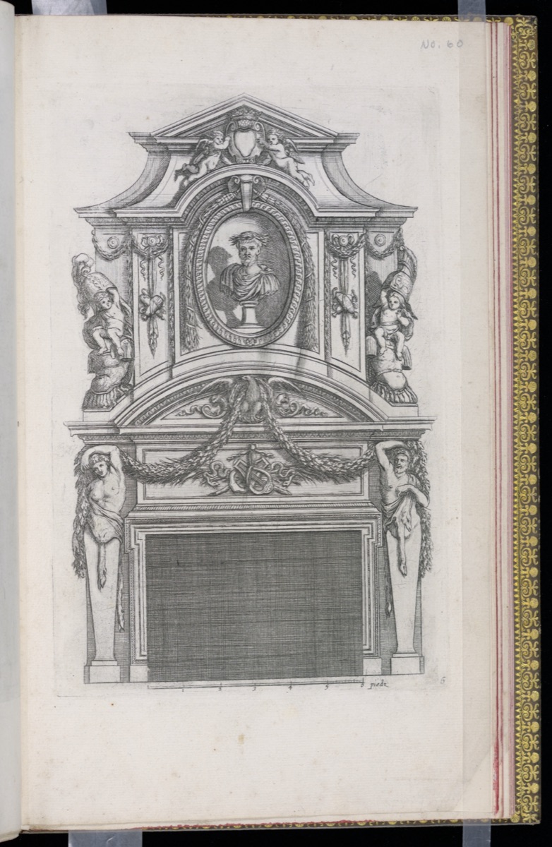 Chimney Piece Design — D. Antoine Pierretz, French, active 1647; D. Antoine Pierretz, French, active 1647; Madeleine de Colemont, French, d. 1664