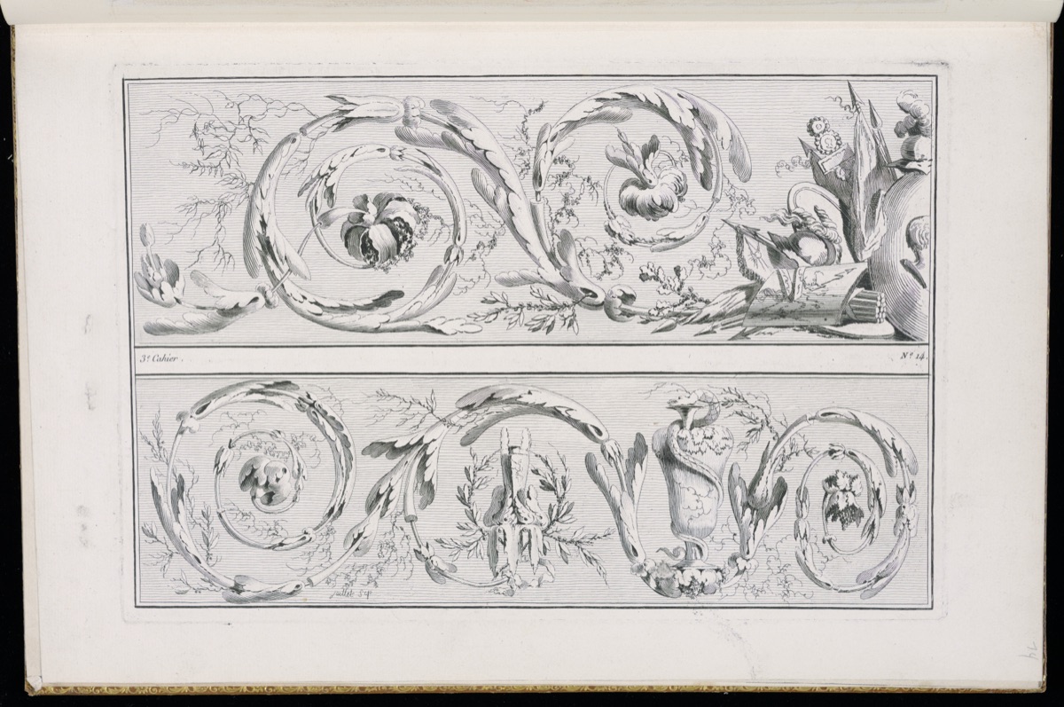 Two Foliate Frieze Designs — Henri Sallembier, French, ca. 1753 - 1820; Jacques Juillet, French, 1739- after 1784; Le Père et Avaulez, Paris, 1772–1777
