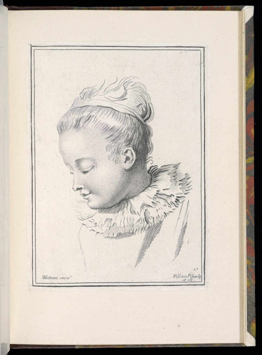 Study of a Young Girl's Head — Pierre Filloeul, French, b. 1696–after 1754; Pierre Filloeul, French, b. 1696–after 1754