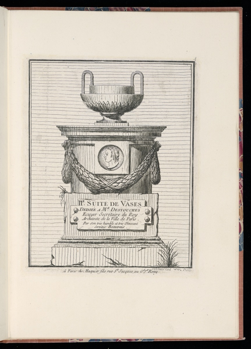 IIE. SUITE DE VASES — Jacques-Philippe de Beauvais, French, 1739 – 1781; Jacques-Philippe de Beauvais, French, 1739 – 1781; Jacques-Gabriel Huquier, French, 1730 - 1805