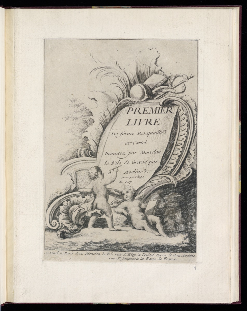 Title Page — François-Thomas Mondon, French, 1709 – 1755; Antoine Aveline, French, 1691 – 1743; Antoine Aveline, French, 1691 – 1743; François-Thomas Mondon, French, 1709 – 1755