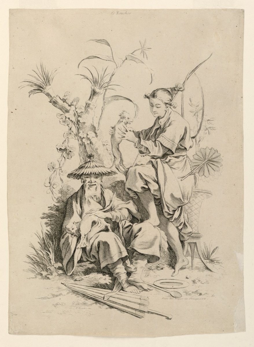 Le Toucher (Touch) from the series Les Cinq Senses (The Five Senses) — François Boucher, French, 1703–1770; Gabriel Huquier, French, 1695–1772