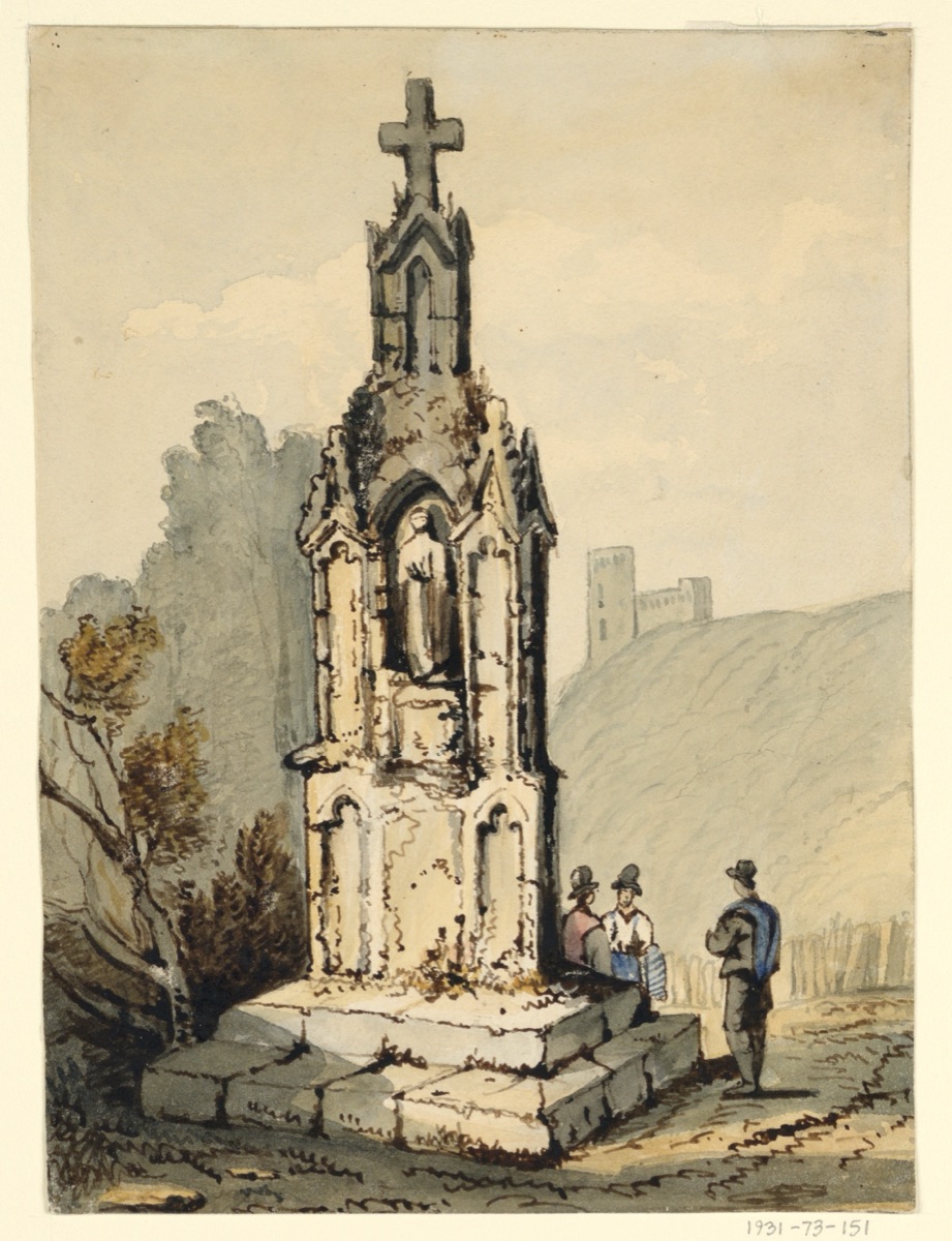 A Cross in Normandy — Charles Nicolas Ransonnette, French, 1793 - 1877