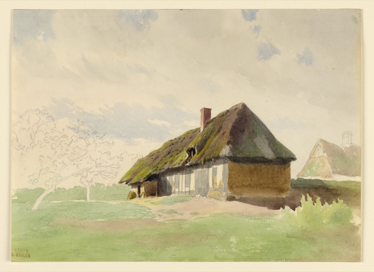 Two Peasant Houses — Eugène Edouard Soulès, French, 1811–1876