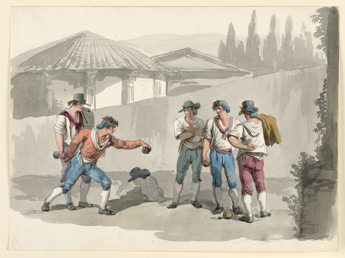 The Boccia Game — Bartolomeo Pinelli, Italian, 1781–1835