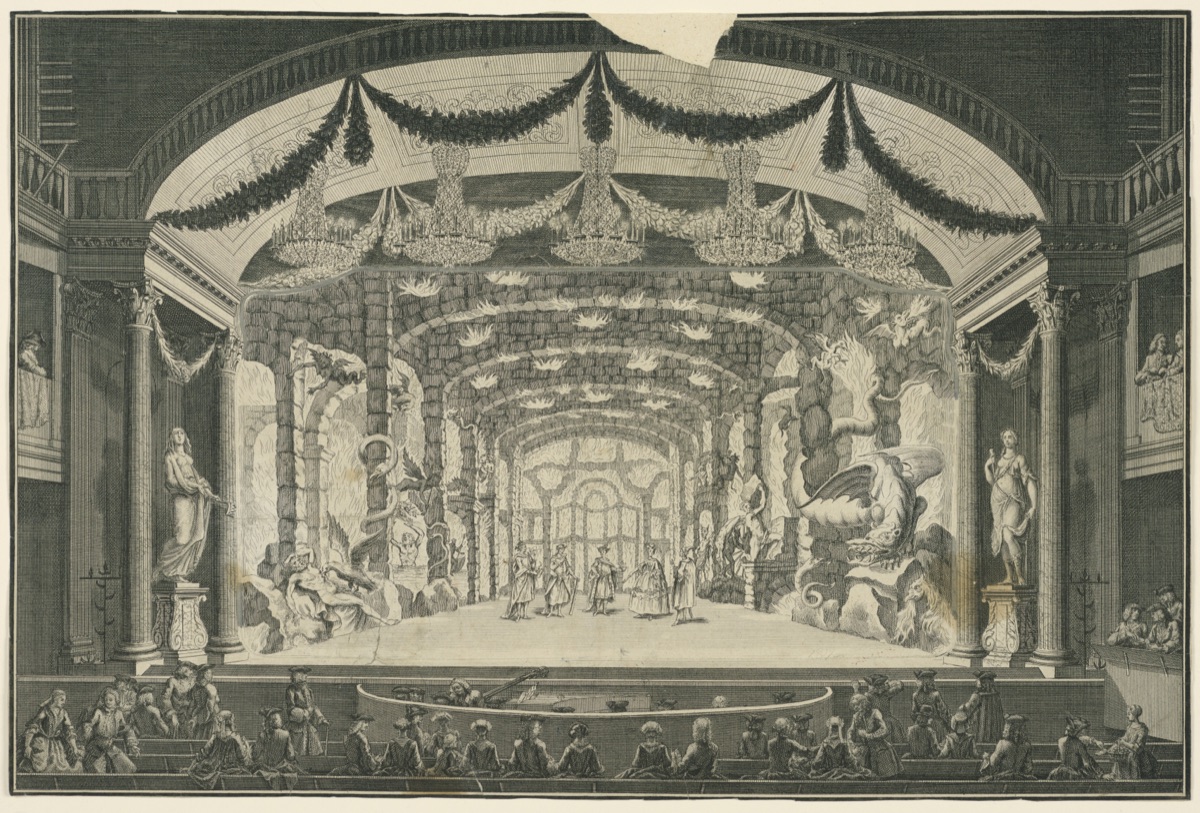 Theater Interior with Performance Taking Place