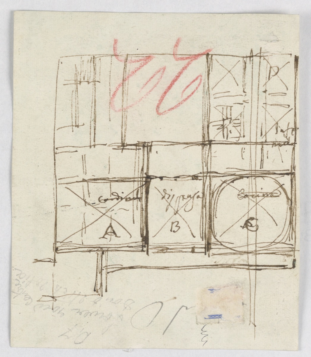 Plan for the hospital of St. Trinità dei Pellegrini, Rome, Italy — Giuseppe Barberi, Italian, 1746–1809