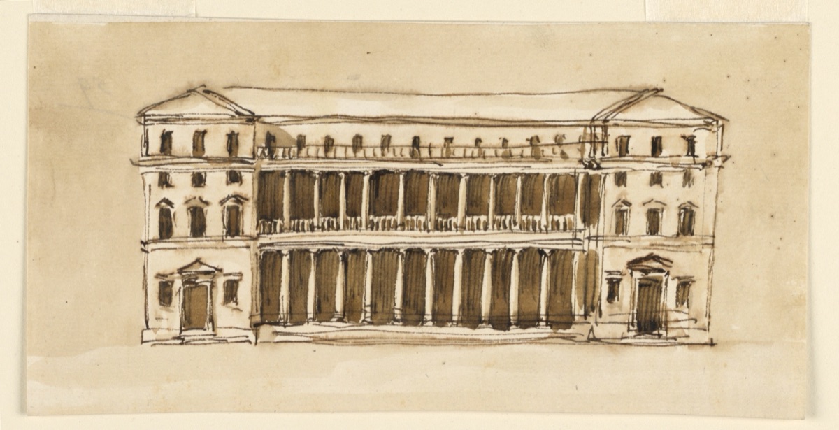 Elevation of a Town Mansion — Giuseppe Barberi, Italian, 1746–1809