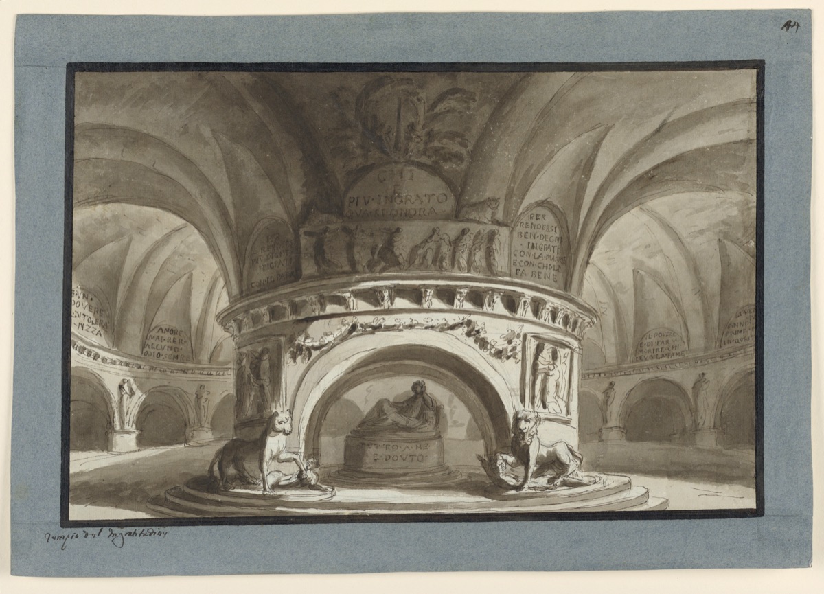 Stage Design: Temple of Ingratitude — Giuseppe Barberi, Italian, 1746–1809