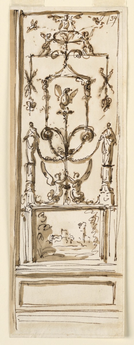 Design for the Decoration of a Panel — Giuseppe Barberi, Italian, 1746–1809
