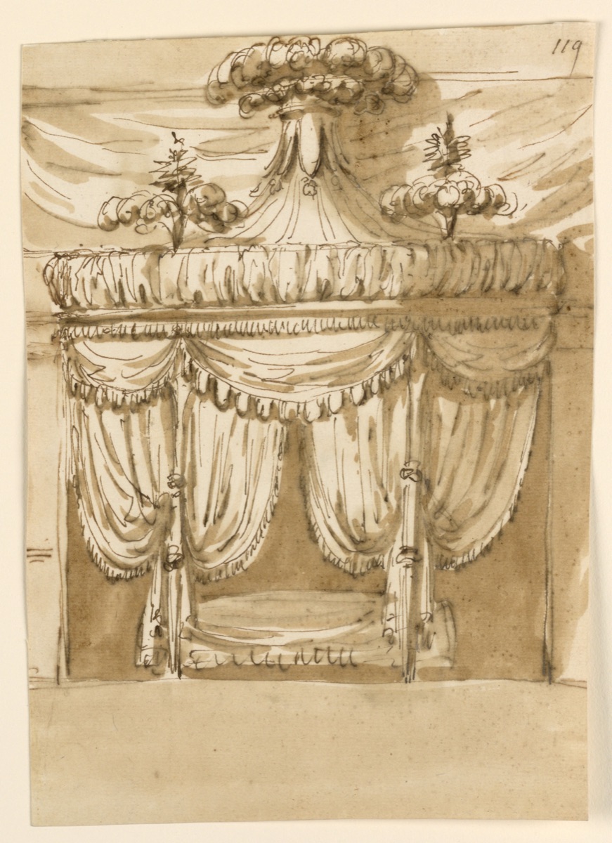 Elevation of a Bed Alcove — Giuseppe Barberi, Italian, 1746–1809