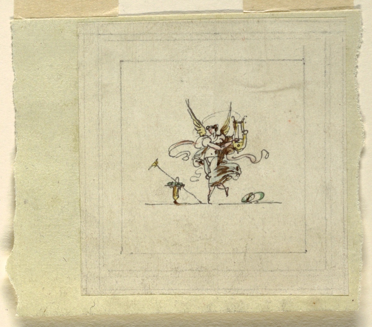 Dancing Fame with Lyre, Sala di Recezione, Palazzo Quirinale, Rome — Felice Giani, Italian, 1758–1823