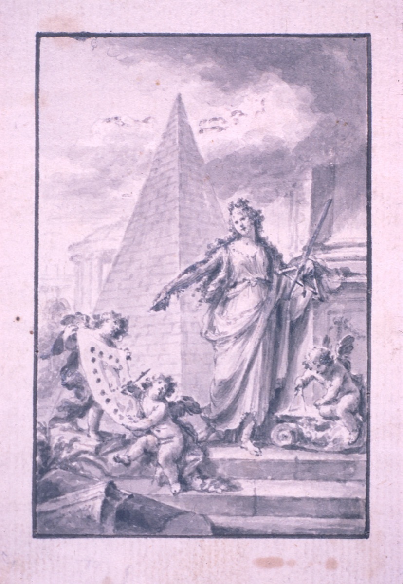 Design for an Illustration: "Architecture" — Fedele Fischetti, Italian, 1734 - 1789