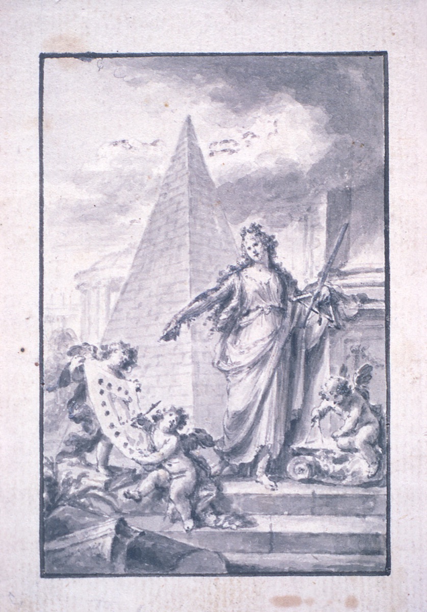 Design for an Illustration: "Architecture" — Fedele Fischetti, Italian, 1734 - 1789